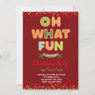 Oh what fun christmas party invitation