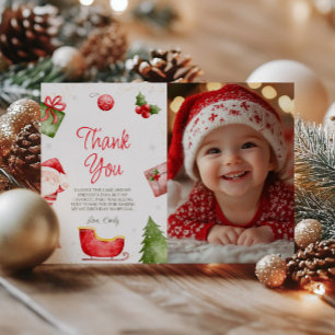 Oh What Fun Christmas Photo Thank You Card