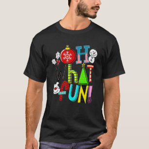 Oh What Fun Christmas Shirt With Wreath And Tree