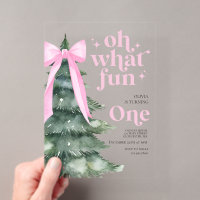 Oh What Fun Christmas Tree 1st Birthday