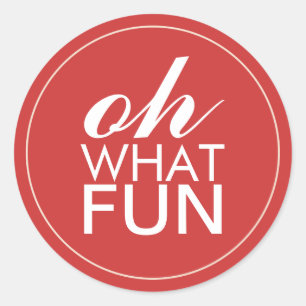 Oh What Fun Classic Round Sticker