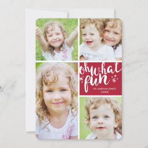 Oh What Fun Collage Holiday Photo Card