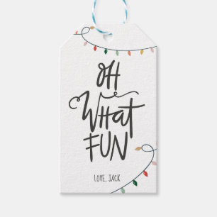 Oh What Fun Colourful Holiday Tag