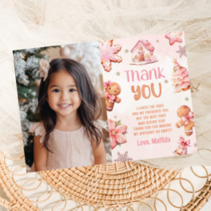 Oh what fun Cookie birthday photo thank you card