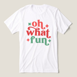 Oh What Fun - Festive Holiday Typography Tri-Blend Shirt