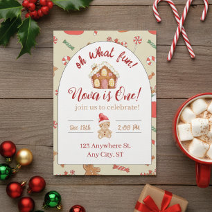 Oh what fun! first birthday invitation