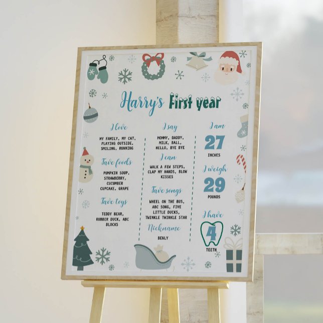 Oh What Fun First Birthday Milestone Poster (Creator Uploaded)