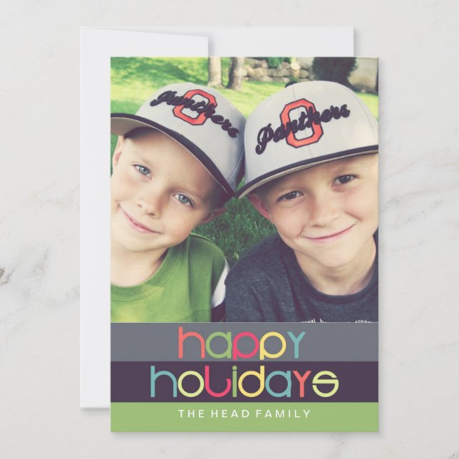 Oh What Fun Happy Holidays Card | 5x7 | Flat (Front)