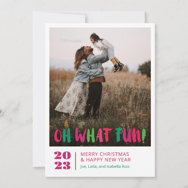 Oh What Fun Holiday Card (Front)