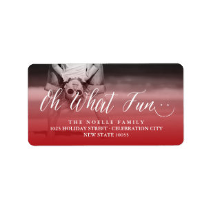 Oh What Fun Holiday Photo Address Labels