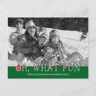 Oh What Fun Holiday Photo Card Postcard