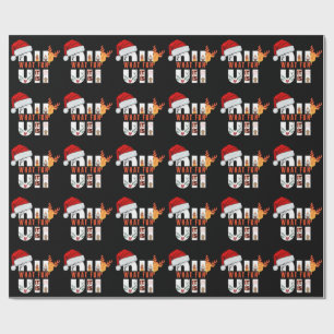 Oh What Fun It Is Christmas Holiday Reindeer Art Wrapping Paper