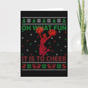 Oh What Fun It Is To Cheer Ugly Cheerleading Chris Card