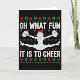 Oh What Fun It Is To Cheer Ugly Cheerleading Chris Card
