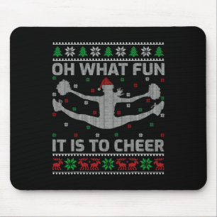 Oh What Fun It Is To Cheer Ugly Cheerleading Chris Mouse Pad