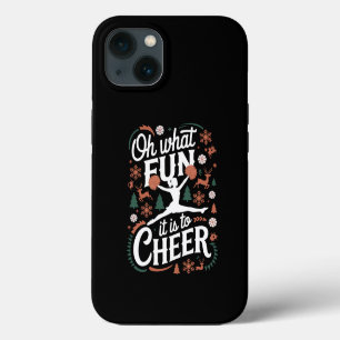 Oh What Fun It Is To Cheer Ugly Cheerleading Xmas iPhone 13 Case
