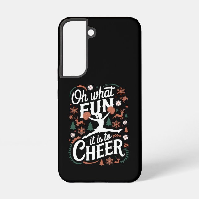 Oh What Fun It Is To Cheer Ugly Cheerleading Xmas Samsung Galaxy S22 Case (Back)