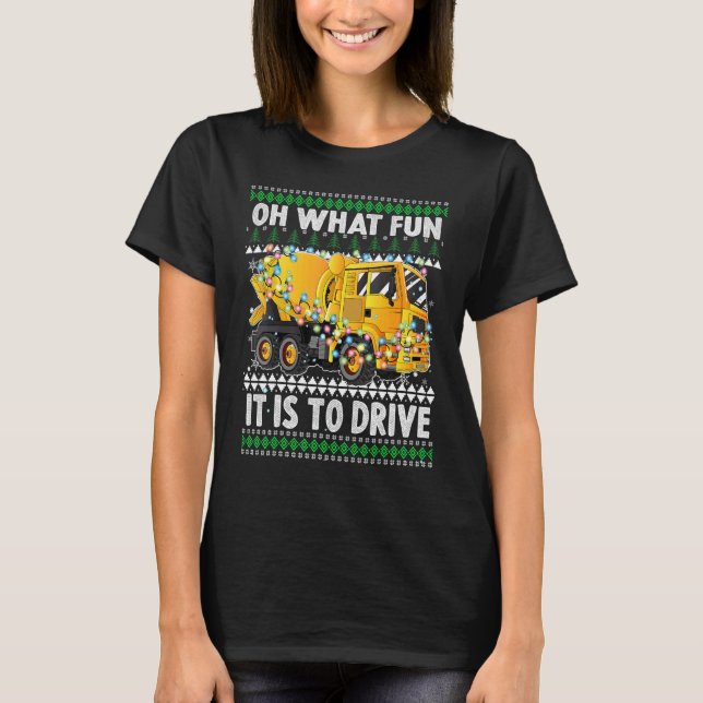 Oh What Fun It Is To Drive Christmas Humour Mixer  T-Shirt (Front)
