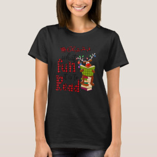 Oh What Fun It Is To Read Christmas Cute Reindeer T-Shirt