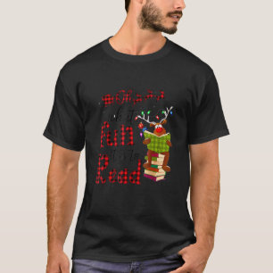 Oh What Fun It Is To Read Christmas Reindeer Leopa T-Shirt