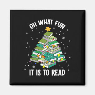 Oh What Fun It Is To Read Christmas Tree Book Love Magnet