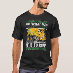 Oh What Fun It Is To Ride Christmas Humour Mixer T T-Shirt