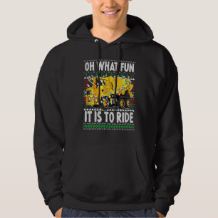 Oh What Fun It Is To Ride Christmas Mixer Truck Hoodie