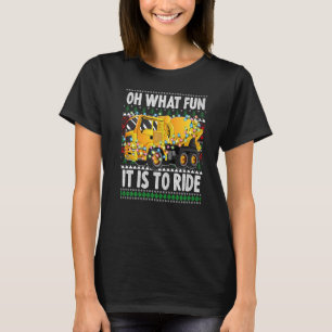 Oh What Fun It Is To Ride  Christmas Mixer Truck T-Shirt