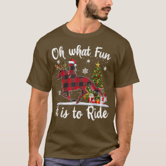 Oh What Fun It Is To Ride  Cowgirl With Horses Chr T-Shirt