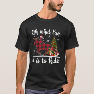 Oh What Fun It Is To Ride Cowgirl With Horses Chr T-Shirt