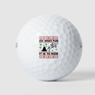 Oh What Fun It Is To Ride Horse UGLY Christmas Golf Balls