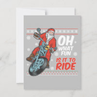 Oh What Fun It Is To Ride Santa On Motorbike