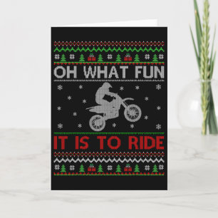 Oh What Fun It Is To Ride Xmas Ugly Motocross Chri Card