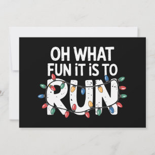 Oh What Fun It Is To Run Christmas Lights Runner Invitation