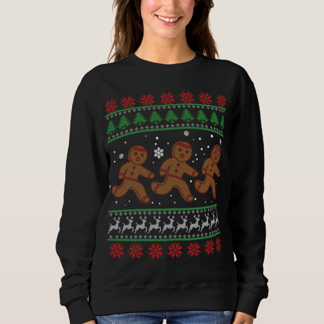 Oh What Fun It Is To Run Christmas Running Gift Gi Sweatshirt (Front)