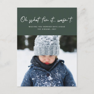 Oh what fun it wasn't green funny photo holiday postcard