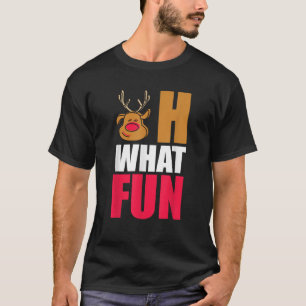 Oh What Fun Jingle Bells Red Nose Rudolph Christma T-Shirt