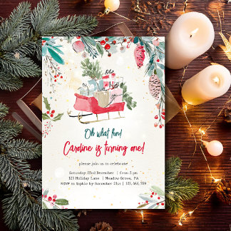 Oh what fun kids birthday invitation