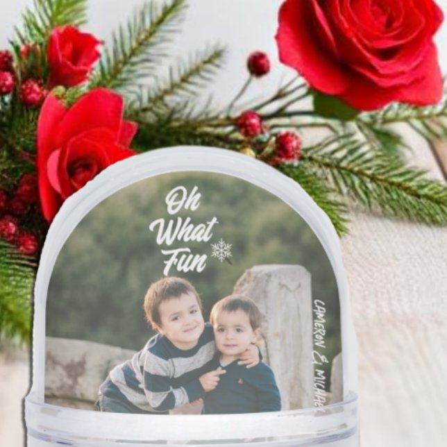 Oh What Fun Kids Photo Christmas Snowglobe (Creator Uploaded)
