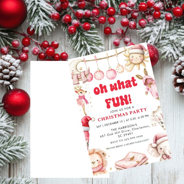 Oh What Fun,Kind Christma Holiday Party Invitation (Creator Uploaded)