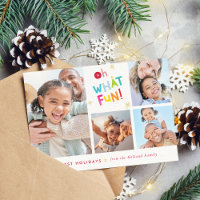 OH WHAT FUN MULTI PHOTO modern colourful typograph