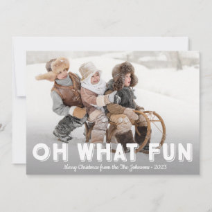 Oh What Fun Photo Christmas Cards, Landscape Holiday Card