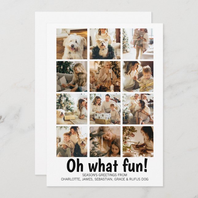 Oh What Fun Photo Christmas Personalised Holiday (Front/Back)