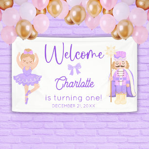Oh What Fun Purple Nutcracker Birthday Welcome Banner