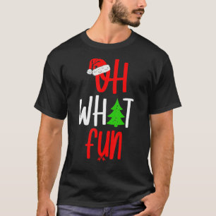 Oh What Fun Santa Hat Christmas Tree Pyjamas Men W T-Shirt