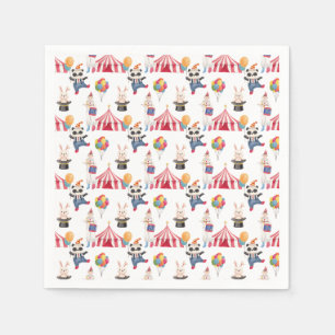 'Oh what fun to be had' Circus Theme Paper Plate Napkin