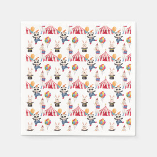 'Oh what fun to be had' Circus Theme Paper Plate Napkin