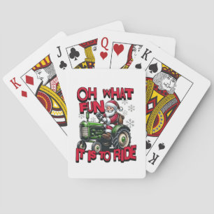 Oh What Fun To is it To Ride Christmas Farmers  Playing Cards