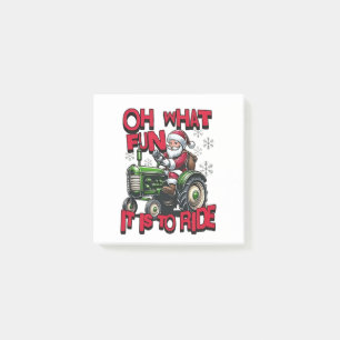 Oh What Fun To is it To Ride Christmas Farmers Post-it Notes