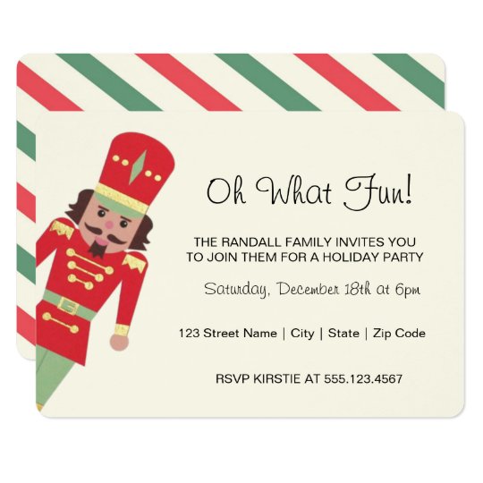 "Oh What Fun" Toy Soldier | Christmas Party Card